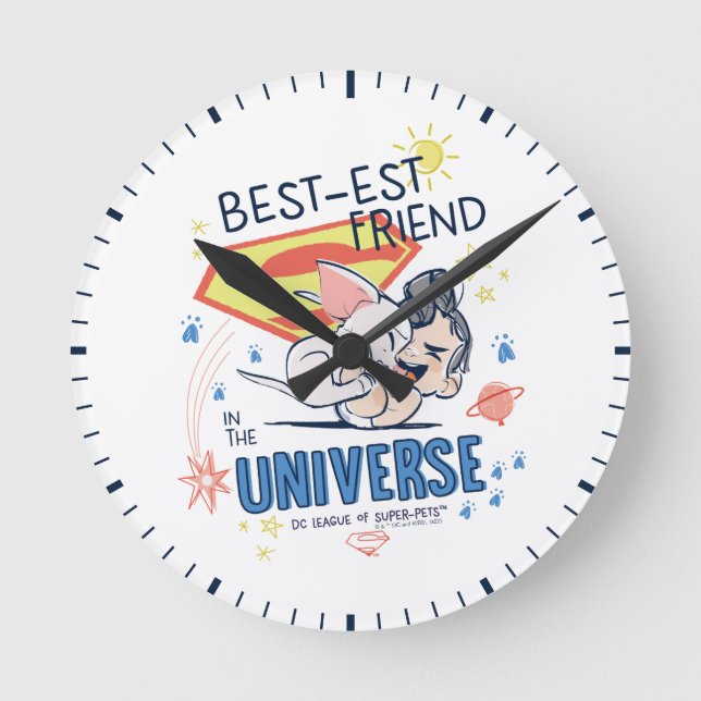Krypto & Superman: Best-est Friend in the Universe Round Clock (Front)
