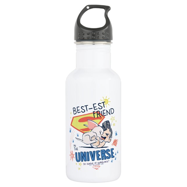 Krypto & Superman: Best-est Friend in the Universe Stainless Steel Water Bottle (Front)