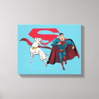 Krypto & Superman Canvas Print