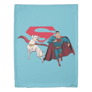 Krypto & Superman Duvet Cover