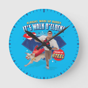 Krypto & Superman - It's Walk O'Clock! Round Clock