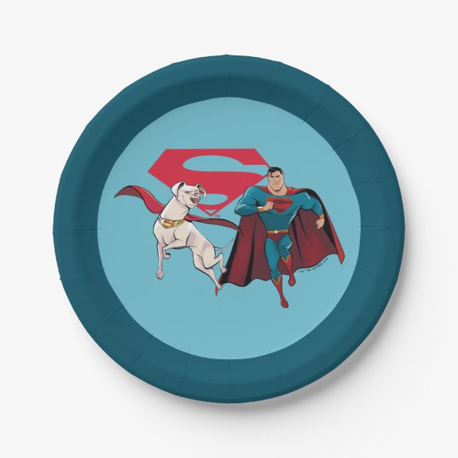 Krypto & Superman Paper Plates (Front)