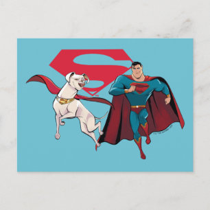 Krypto & Superman Postcard