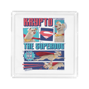 Krypto The Super-Dog Comic Panels Acrylic Tray