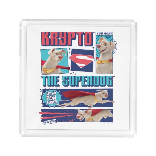 Krypto The Super_Dog Comic Panels Acrylic Tray