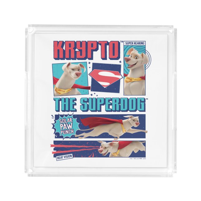 Krypto The Super-Dog Comic Panels Acrylic Tray (Front)