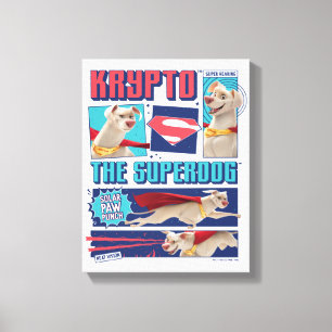 Krypto The Super-Dog Comic Panels Canvas Print
