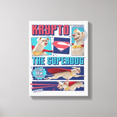 Krypto The Super_Dog Comic Panels Canvas Print