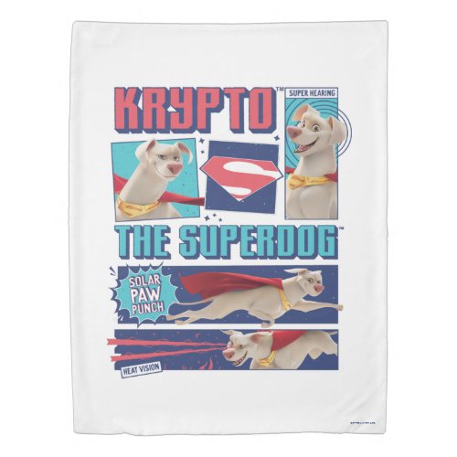 Krypto The Super_Dog Comic Panels Duvet Cover