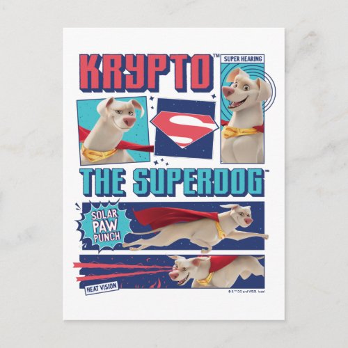 Krypto The Super_Dog Comic Panels Postcard