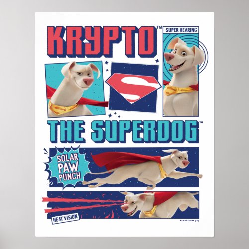 Krypto The Super_Dog Comic Panels Poster