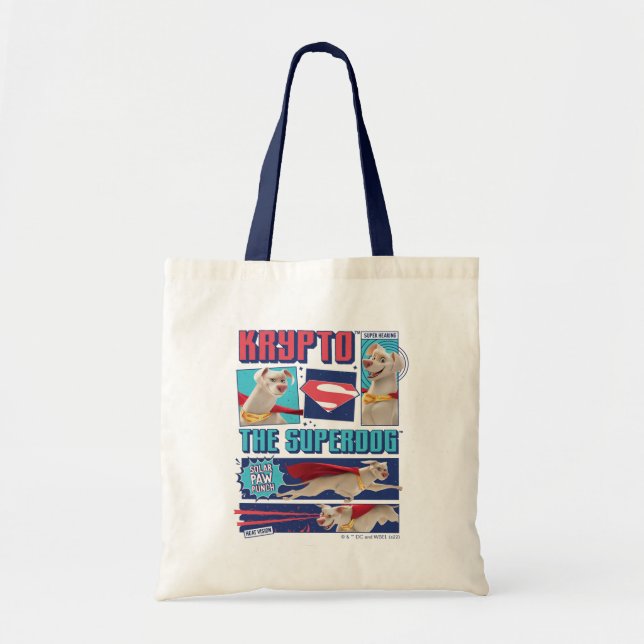 Krypto The Super-Dog Comic Panels Tote Bag (Front)