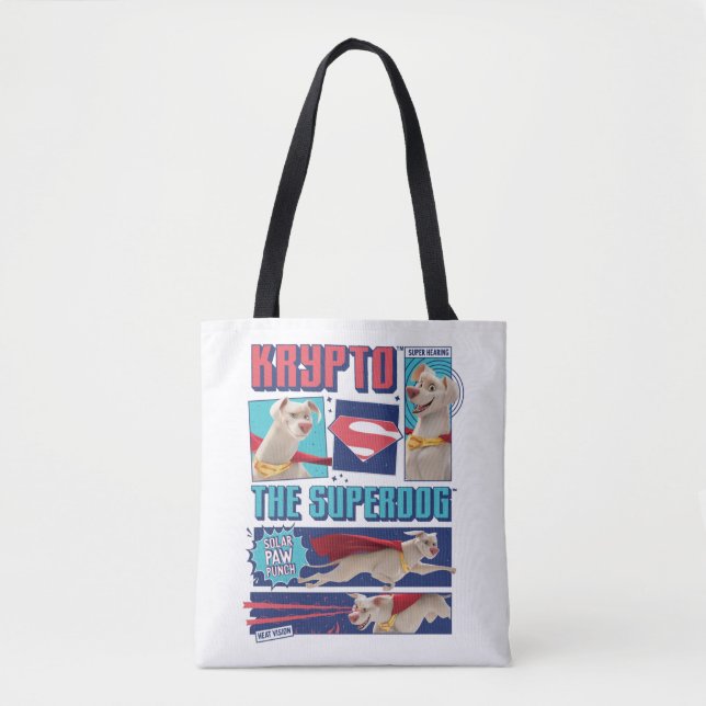 Krypto The Super-Dog Comic Panels Tote Bag (Front)