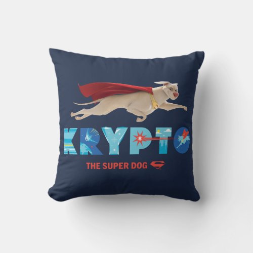 Krypto The Super_Dog Throw Pillow