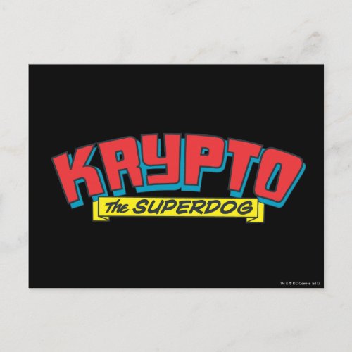 Krypto the superdog postcard