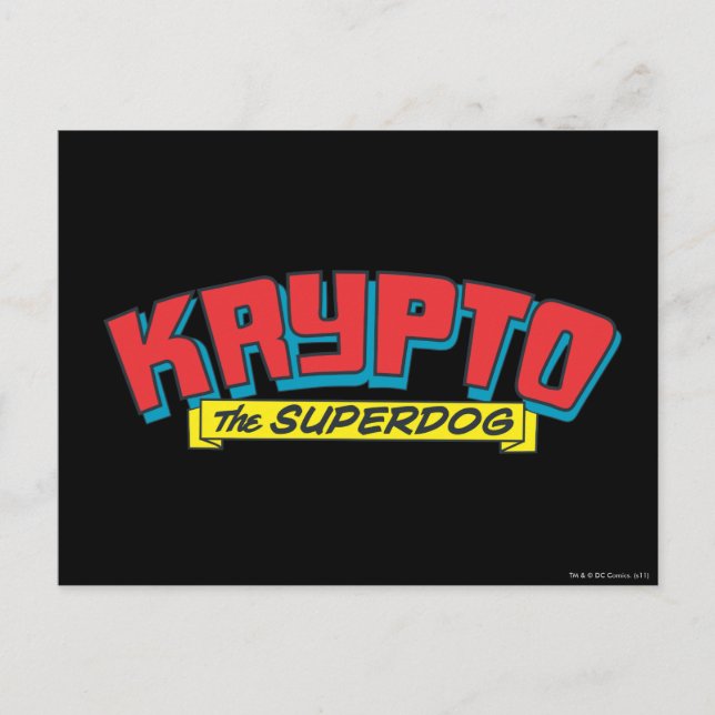Krypto the superdog postcard (Front)