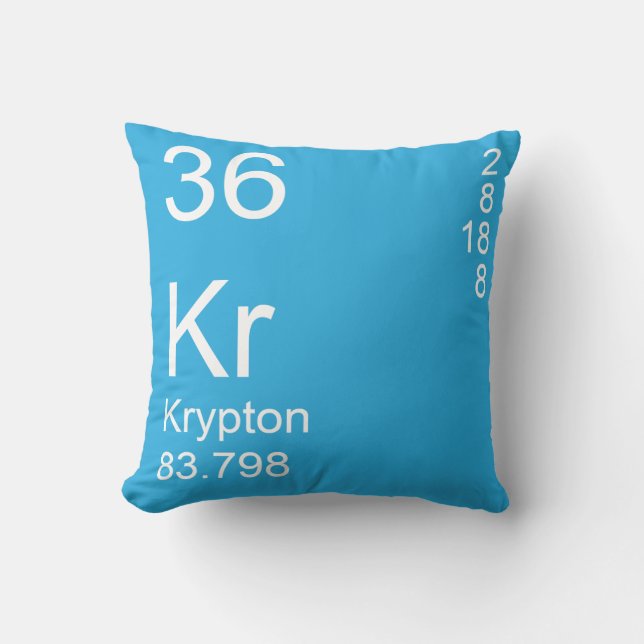 Krypton Throw Pillow (Front)
