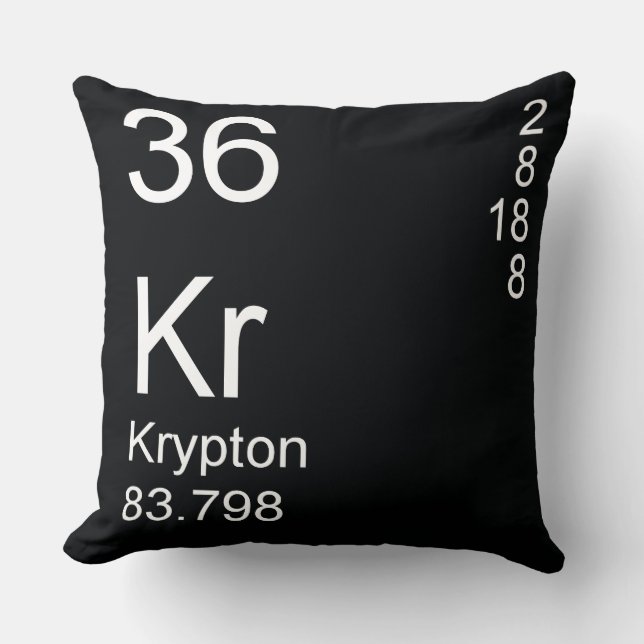 Krypton Throw Pillow (Front)
