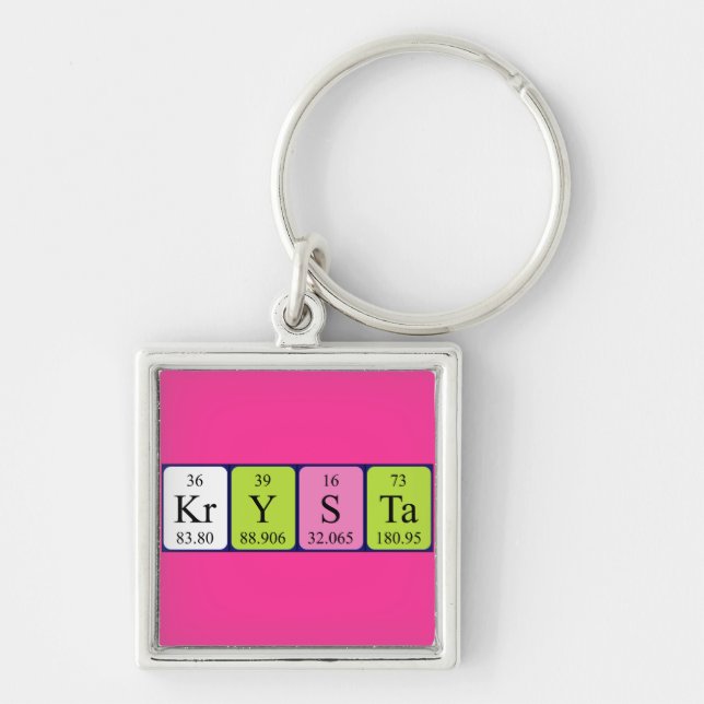 Krysta periodic table name keyring (Front)