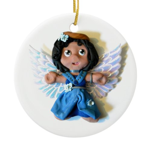 Krystal Angel I Ceramic Ornament