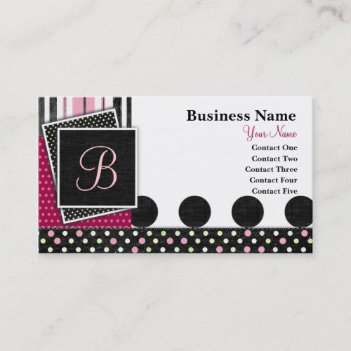 Krystal Chic Pink Business Card