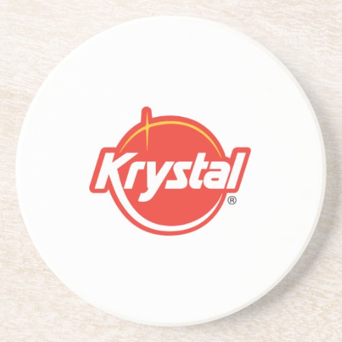 Krystal Logo Coaster in White