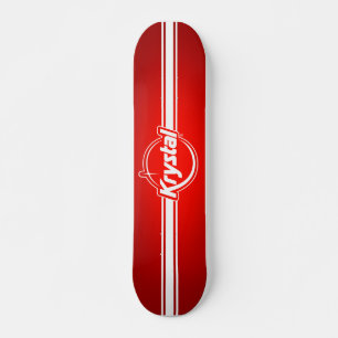 Krystal Logo with Strip Skateboard