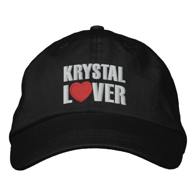 Krystal Lover Embroidered Baseball Hat (Front)