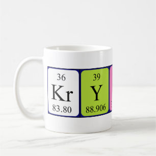 Krystal periodic table name mug