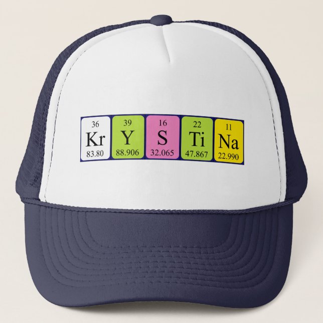 Krystina periodic table name hat (Front)