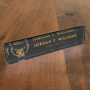 KS Owl Wings Desk Name Plate