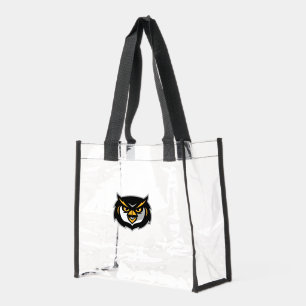KS Owls Mascot Face Clear Tote Bag