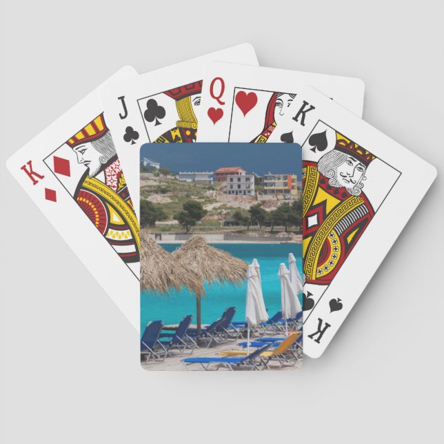 Ksamil, town beachfront poker cards (Back)