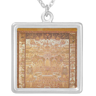 Kshitigarbha, Judge of Hell, from Dunhuang Silver Plated Necklace