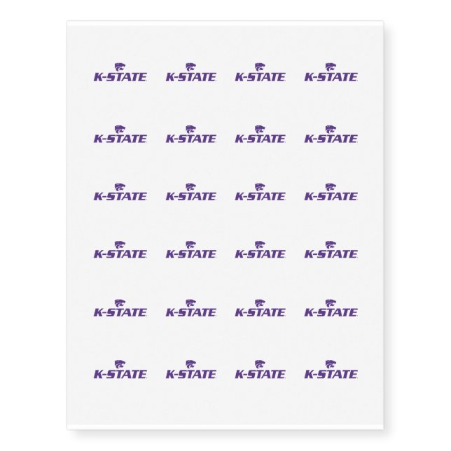 KSTATE Athletic Word Mark Temporary Tattoos (Front)