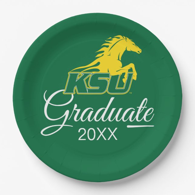 KSU Kentucky State University Graduate Paper Plates (Front)
