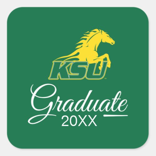 KSU Kentucky State University Graduate Square Sticker