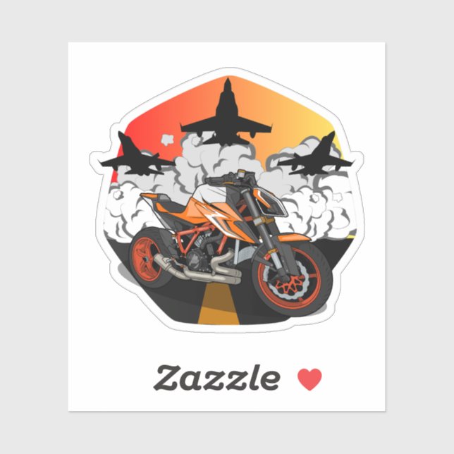 KTM 1290 SuperDuke on the airbase Sticker (Sheet)