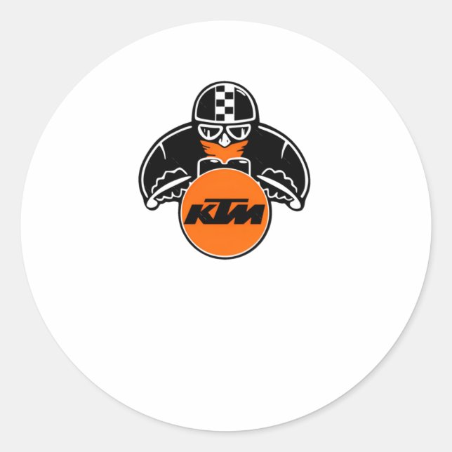 Ktm Logo Sticker4  Classic Round Sticker (Front)