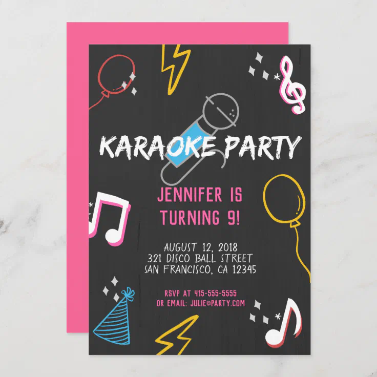 karaoke party invitations