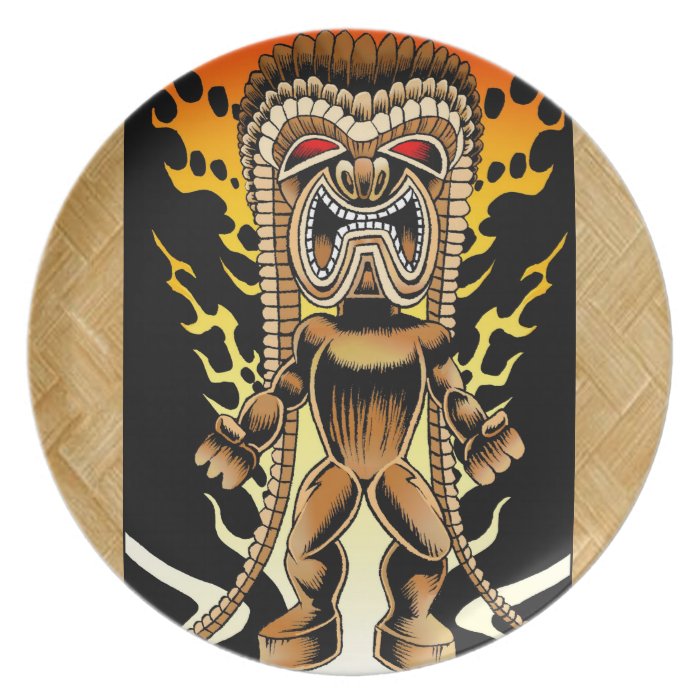 Ku, Hawaiian Tiki God Party Plates