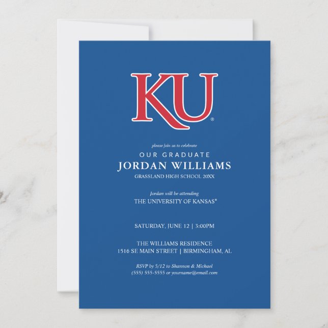 KU Monogram Logo Announcement (Front)