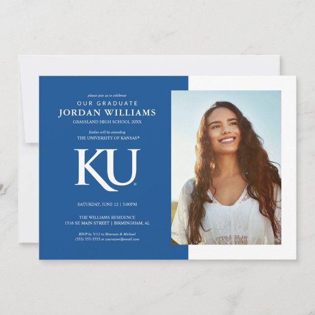 KU Monogram Logo Announcement (Front)