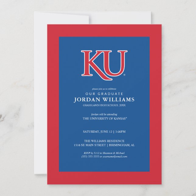 KU Monogram Logo Announcement (Front)