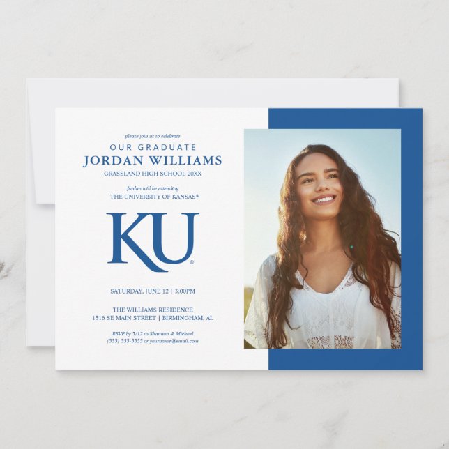 KU Monogram Logo Announcement (Front)