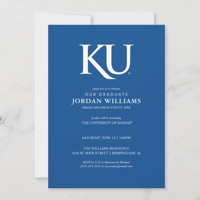 KU Monogram Logo Announcement (Front)