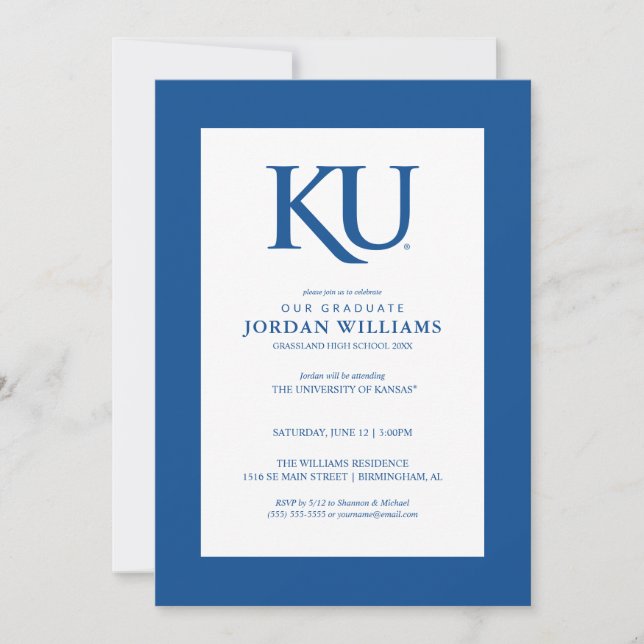 KU Monogram Logo Announcement (Front)