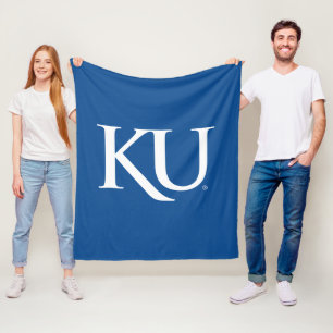 KU Monogram Logo Fleece Blanket