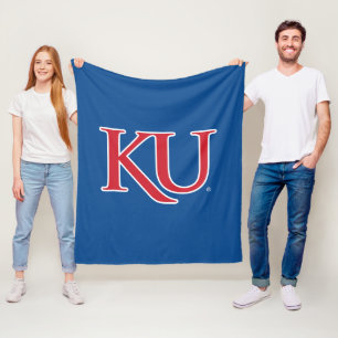 KU Monogram Logo Fleece Blanket