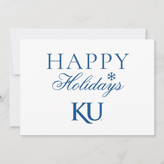 KU Monogram Logo Holiday Card (Front)